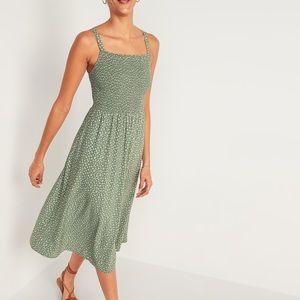 Old navy green floral maxi dress